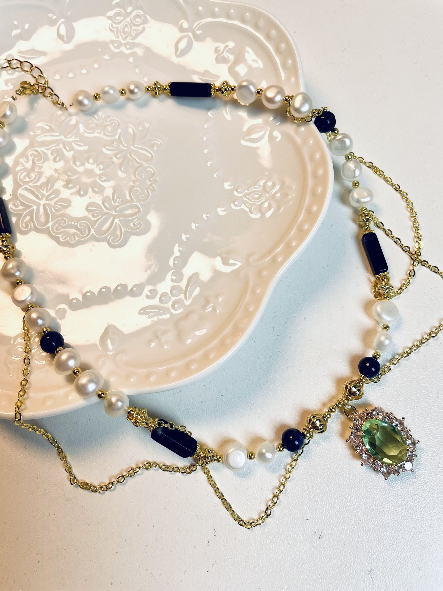 DIY Lapis Necklace and Bracelet