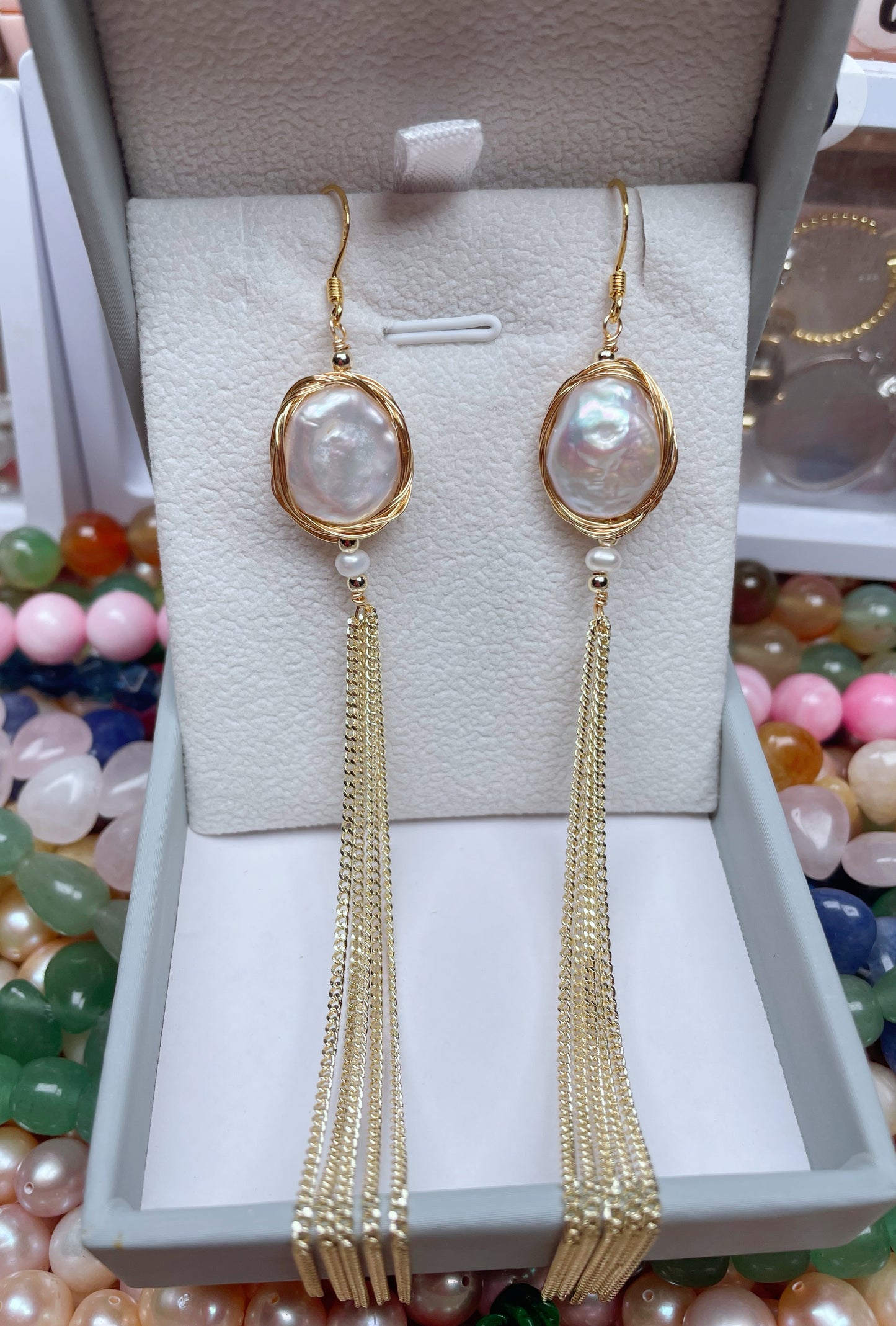 Pearl earrings #15 Baroque（Different styles）