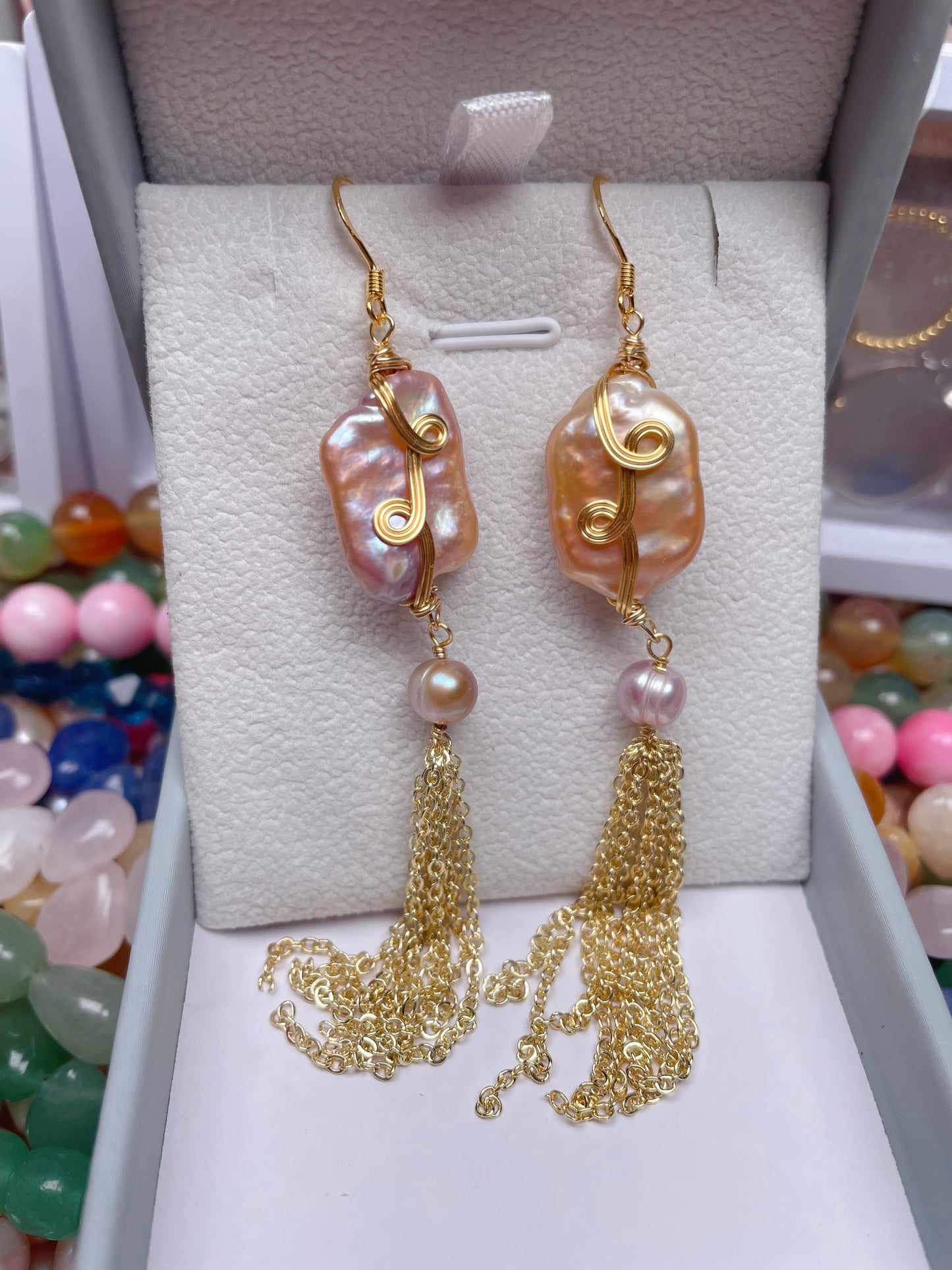 Pearl earrings #15 Baroque（Different styles）