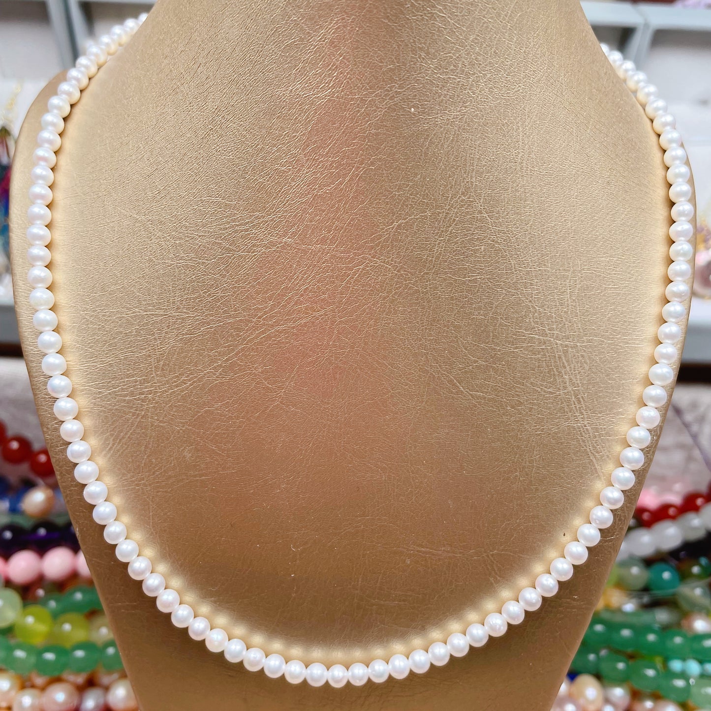 Pearl necklace#19-Silver 925