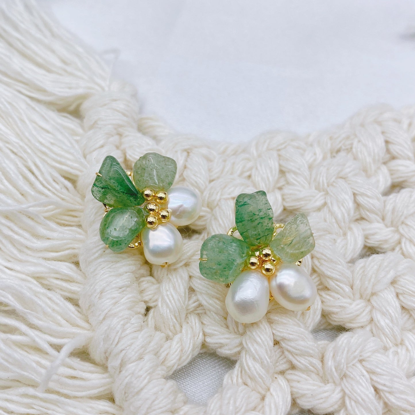 Pearl earrings #8 Flower