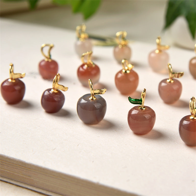 DIY charms for jewelry-Agate(Peach, Apple, Strawberry, Fish tail, Persimmon, Cherry)