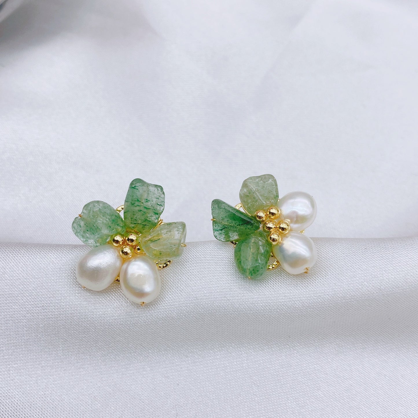 Pearl earrings #8 Flower