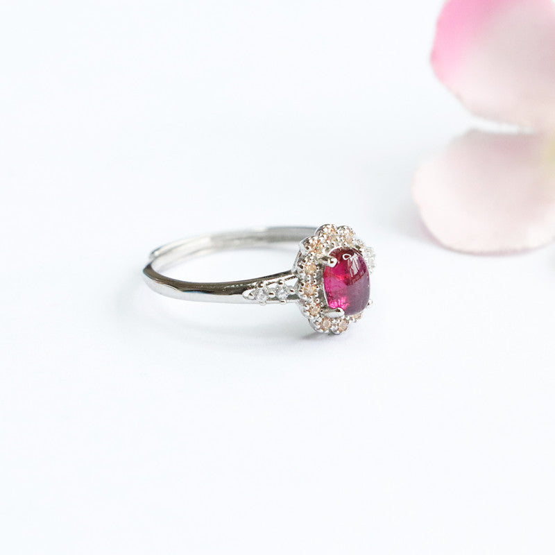 Garnet ring #4-Silver 925