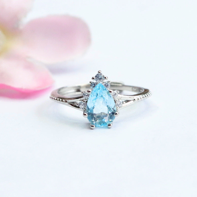 Topaz ring #5-Silver 925