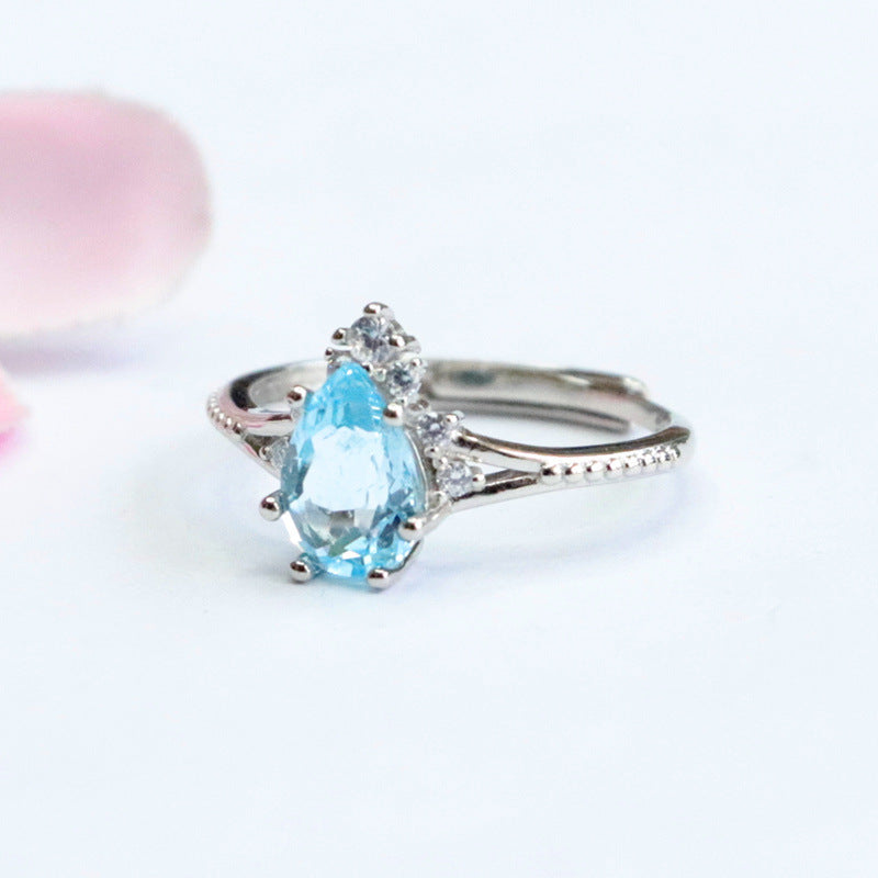 Topaz ring #5-Silver 925