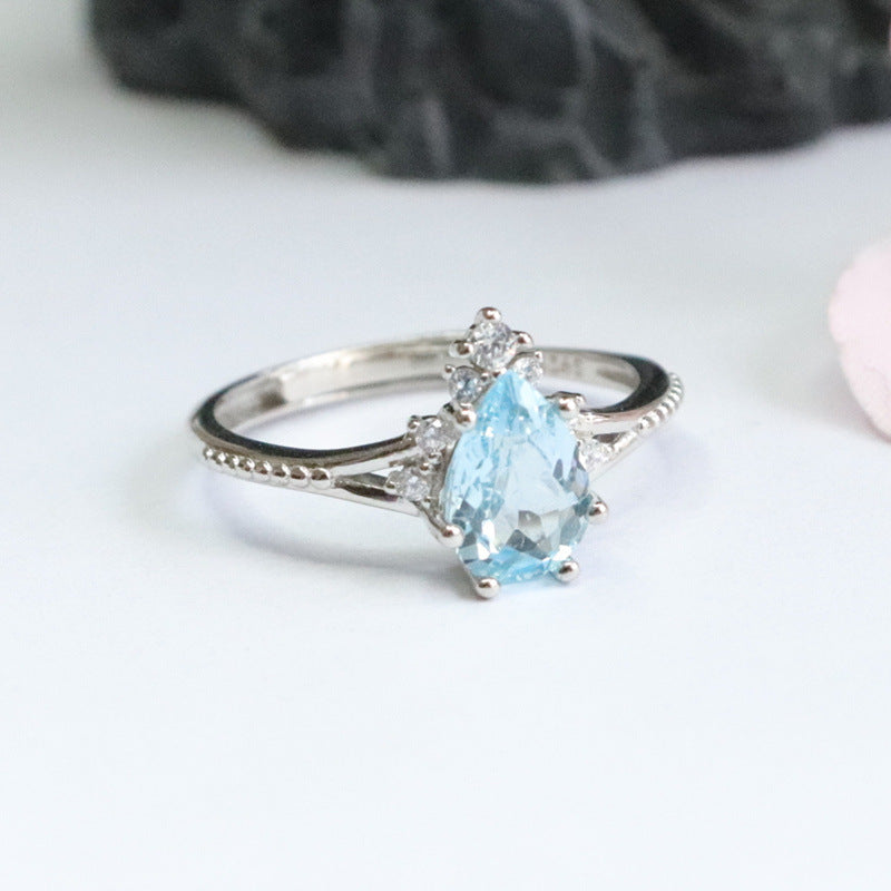 Topaz ring #5-Silver 925