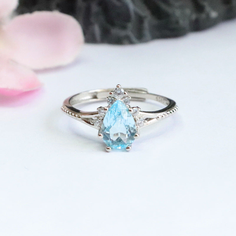 Topaz ring #5-Silver 925