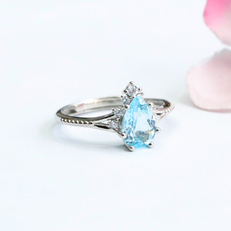 Topaz ring #5-Silver 925