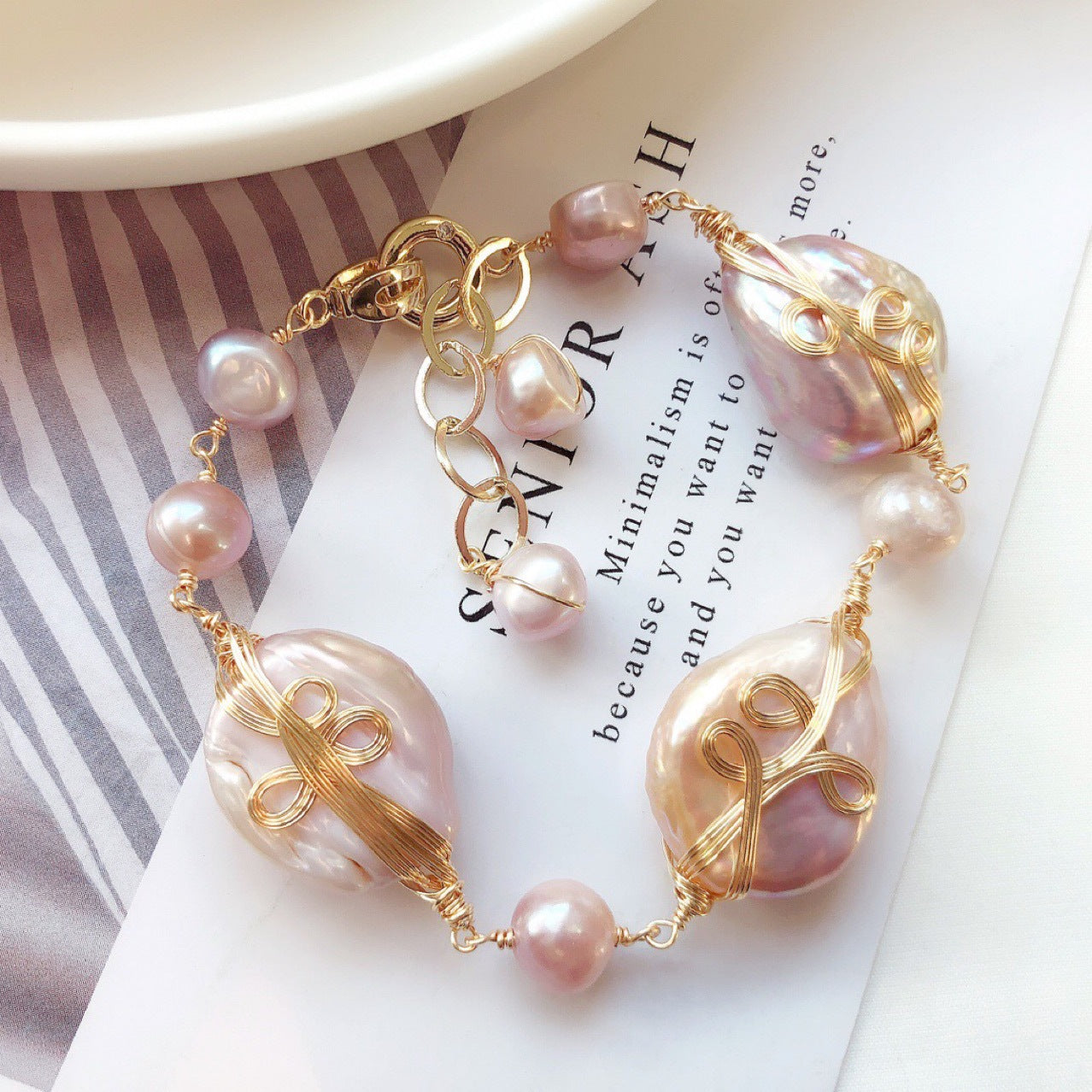 Pearl bracelet #6 Baroque