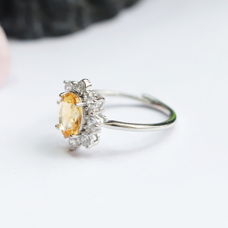 Citrine ring #7-Silver 925